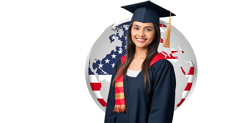 Student in graduation gown